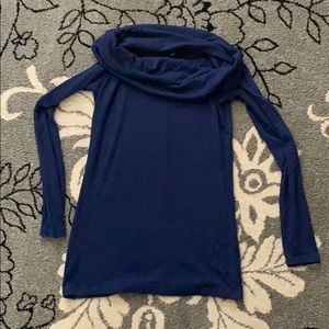 Royal blue long tunic sweater